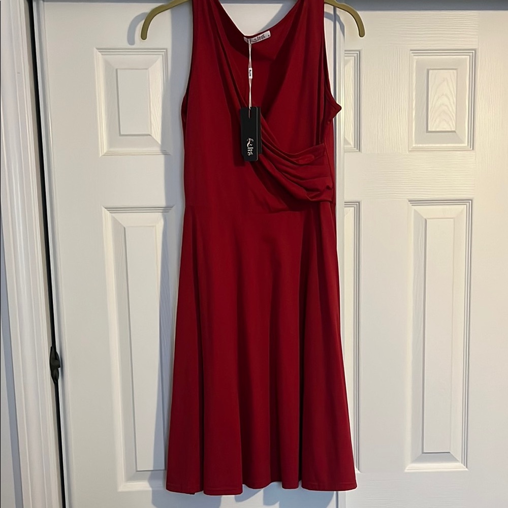 NWT Red Sleeveless Wrap Dress